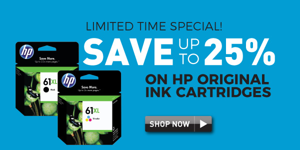 HP original ink up to 25% off