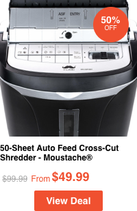 50 sheet shredder Moustache
