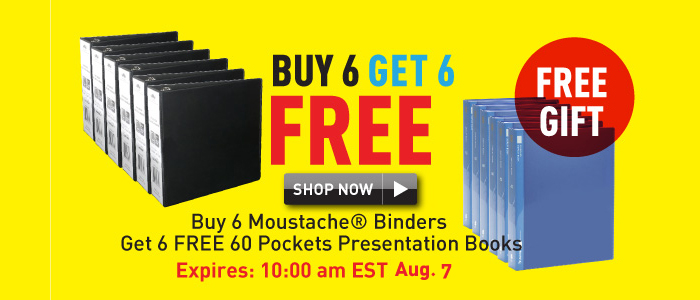 buy 6 binders get 6 presentation books free