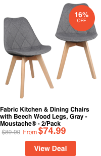 Fabric kitchen and dining chairs moustache