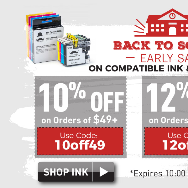 Back to school Early Sale on Compatible inks