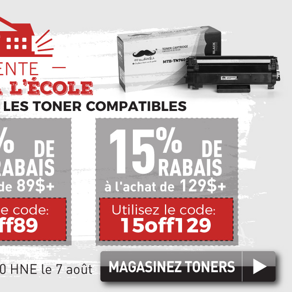 prevente retour a l'ecole sur les toners