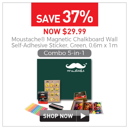 Magnetic chalkboard wall sticker Moustache