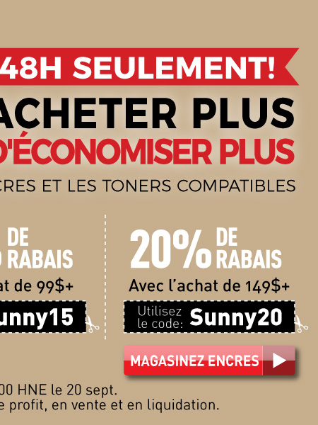 economisez jusqu'a 20% sur encre compatible