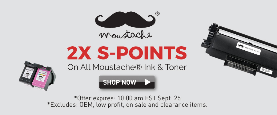 2x S-Points Moustache Ink Toner