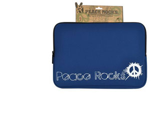Peace Rocks® Neoprene Netbook Sleeve - Fits up to 13.5＂, 4 patterns