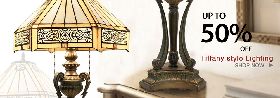 Tiffany Style Lighting Collection, up to 50% off!