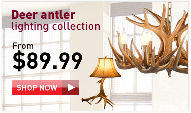 Deer antler lighting collection
