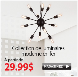 Collection de luminaires moderne en fer