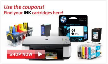Use the coupons! Find your INK cartridges here!
