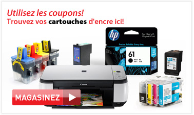 Utilisez les coupons! Trouvez vos cartouches d'encre ici!