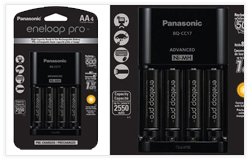 Paquet de 4 batteries Panasonic Eneloop Pro (AA4) avec chargeur