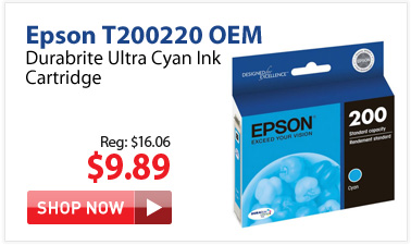 Epson T200220 OEM Durabrite Ultra Cyan Ink Cartridge