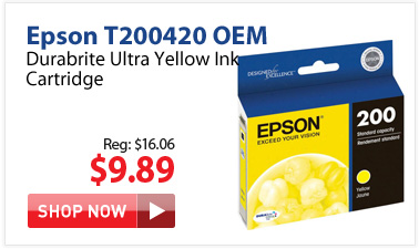 Epson T200420 OEM Durabrite Ultra Yellow Ink Cartridge