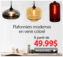 Plafonniers modernes en verre coloré