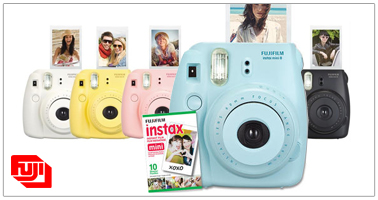 Fujifilm Instax Mini 8 Instant Film Camera (Blue) with 10 Sheet Films 