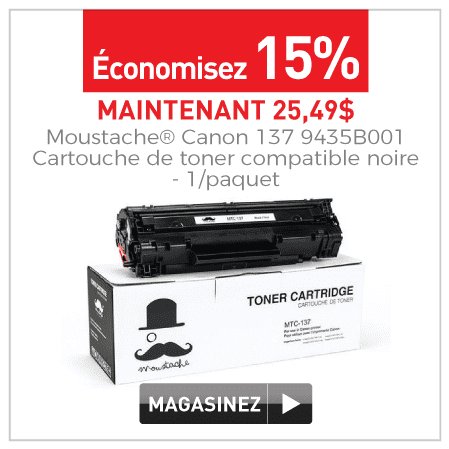 Canon 137 9435B001 Cartouche de toner compatible noire Moustache