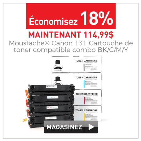 Canon 131 Cartouche de toner compatible combo BK/C/M/Y Moustache