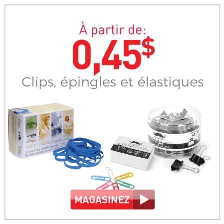 Clip, epingles et elastique a partir de 0,45$