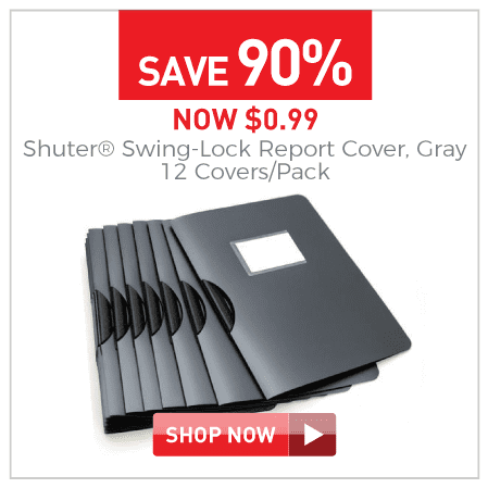 Shuter Swing-lock report cover 12 covers per pack $0.99