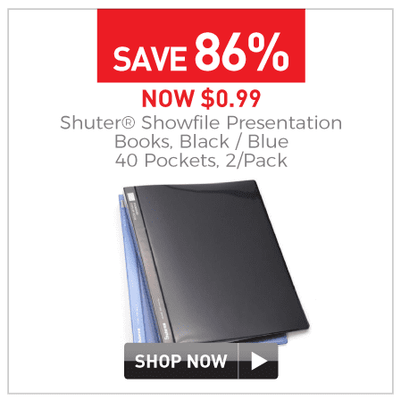 $0.99 Showfile presentation books 40 pockets 2 pack 