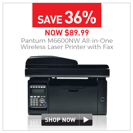$89.99 Pantum M6600NW all-in-one wireless laser printer with fax