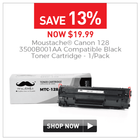 Canon 128 3500B001AA Compatible Black Toner Cartridge Moustache