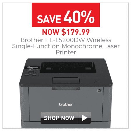 Brother HL-L5200DW Wireless Single-Function Monochrome Laser Printer