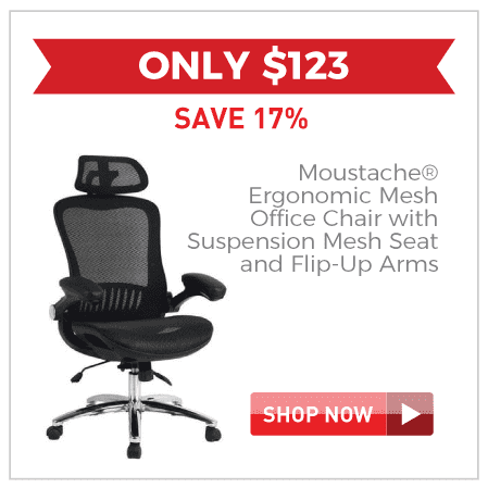 Moustache ergonomic mesh office chair $123