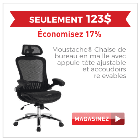 Moustache chaise de bureau en maille avec appuie-tete ajustable