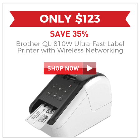 Brother QL-810W ultra-fast label printer with wireless networking