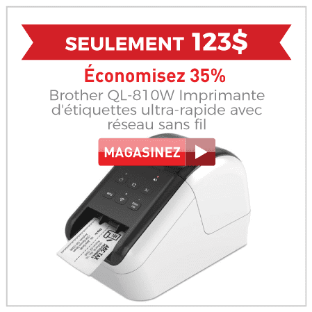 brother QL-810W imprimante d'etiquette ultra-rapid ave reseau sans fil