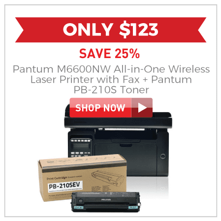 pantum M6600NW all-in-one wireless laser printer with fax + pantum PB-210 toner